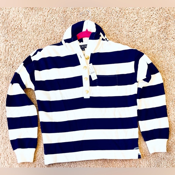 NWT! J. Crew Nautical Blue and White Stripes
Sweatshirt/Pullover - Picture 2 of 7